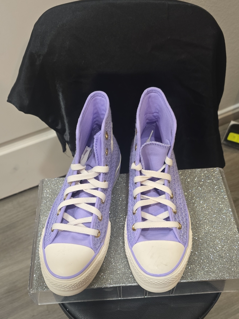 Converse Chuck Taylor All Star Knit Platform Sneakers- Purple - Picture 9 of 9